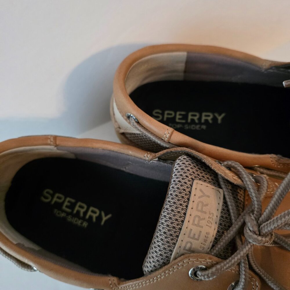 Sperry Top Sider Authentic 2 Tone Boat Shoes, Men's Size 10.5 - Picture 3 of 8